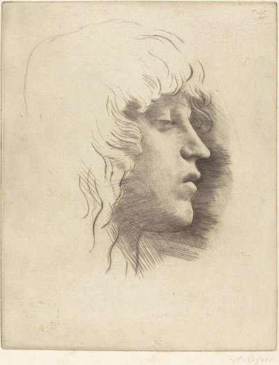 Egy fiatal lány feje alkotó: Alphonse Legros