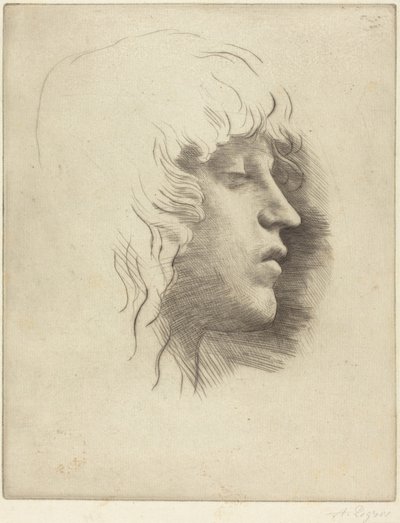 Egy fiatal lány feje (Tete de jeune fille) alkotó: Alphonse Legros