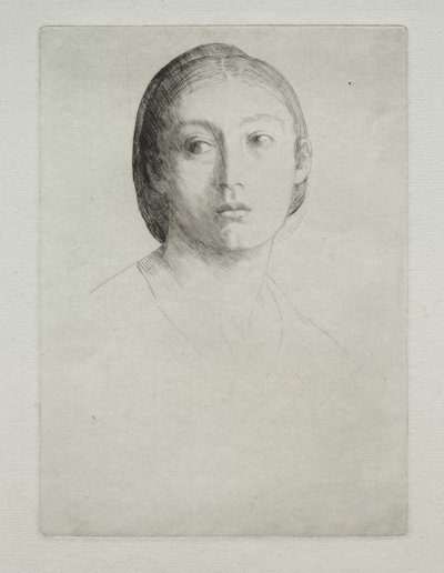 Egy fiatal lány feje alkotó: Alphonse Legros