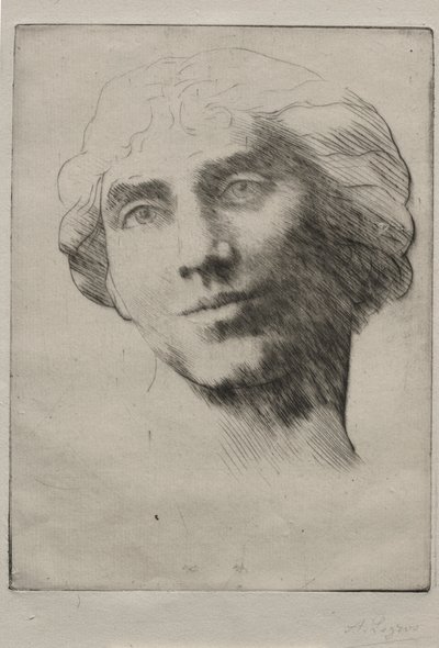 Egy fiatal nő feje. alkotó: Alphonse Legros