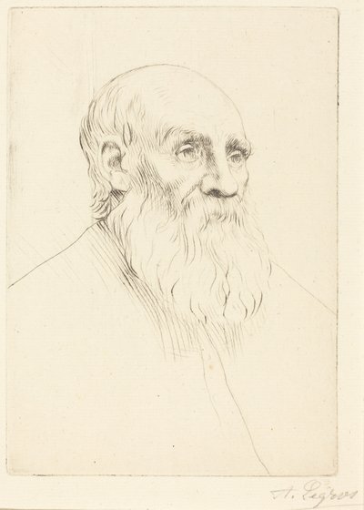 Öregember feje (fejtanulmány) alkotó: Alphonse Legros