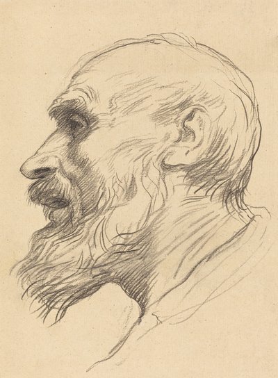Egy öregember feje. alkotó: Alphonse Legros