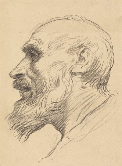 Egy öregember feje alkotó: Alphonse Legros