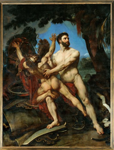 Hercules and Diomedes (festmény, vászon) alkotó: Alphonse Legros