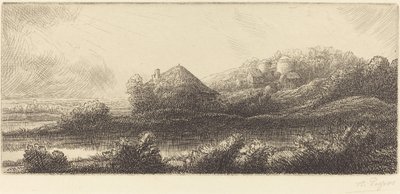 Kunyhó a mocsárban alkotó: Alphonse Legros