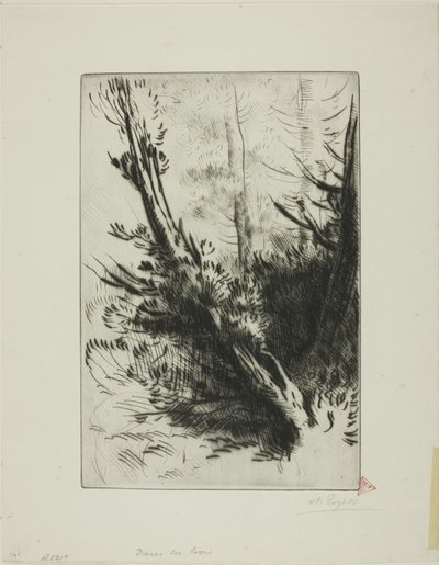 Egy erdőben alkotó: Alphonse Legros