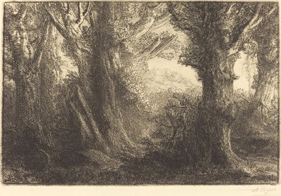Conteville erdőjében Dans la foret de Conteville. alkotó: Alphonse Legros