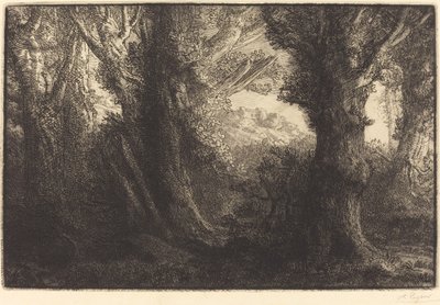 Conteville erdőjében Dans la foret de Conteville. alkotó: Alphonse Legros