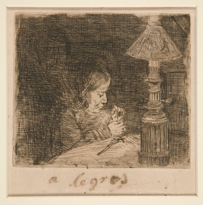 La Couseuse (A varrónő) alkotó: Alphonse Legros