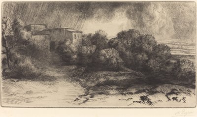 Farm Brieux-ban a viharban alkotó: Alphonse Legros