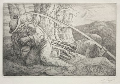 A Halál és a Favágó 5. tányér. alkotó: Alphonse Legros