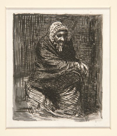 Az idős Assine asszony alkotó: Alphonse Legros