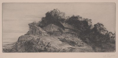 Táj (rézkarc) alkotó: Alphonse Legros