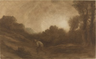 Táj, este. alkotó: Alphonse Legros