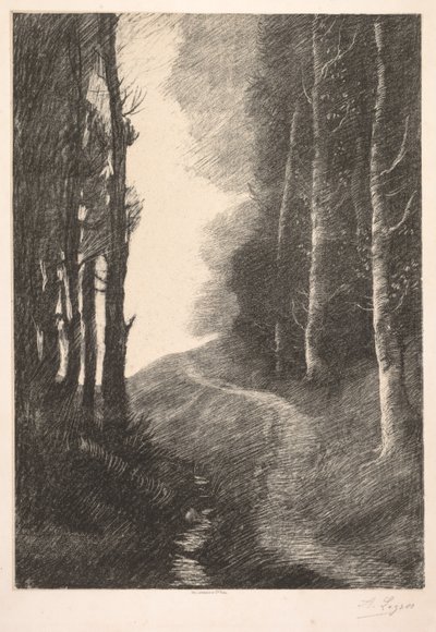 Táj a Bouleaux-nál. alkotó: Alphonse Legros
