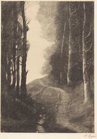 Táj nyírfákkal alkotó: Alphonse Legros