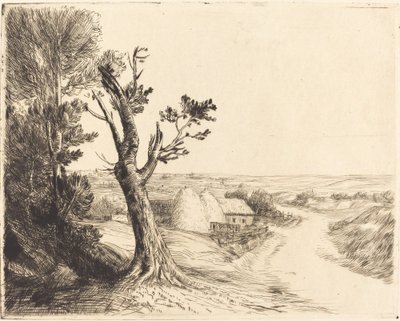 Táj szénakazalokkal alkotó: Alphonse Legros