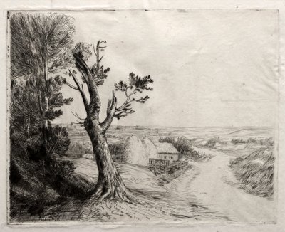 Táj szalmakazalokkal alkotó: Alphonse Legros