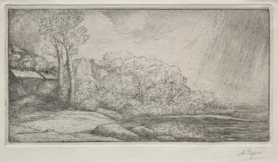 Táj két fával Táj két fával. alkotó: Alphonse Legros