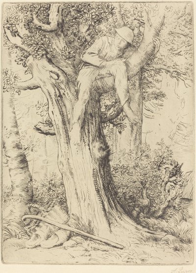 Táj egy fiúval a fában alkotó: Alphonse Legros