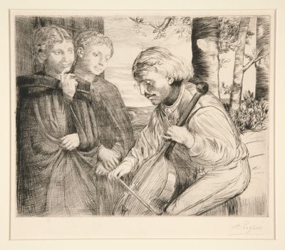 A hegedűs (The Viol Player) alkotó: Alphonse Legros