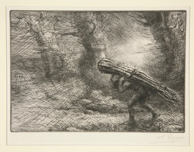 A visszatérés a kunyhóba alkotó: Alphonse Legros