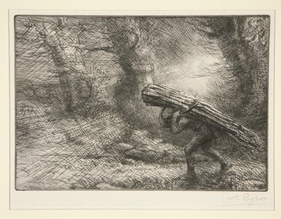 Visszatérés a kunyhóhoz alkotó: Alphonse Legros