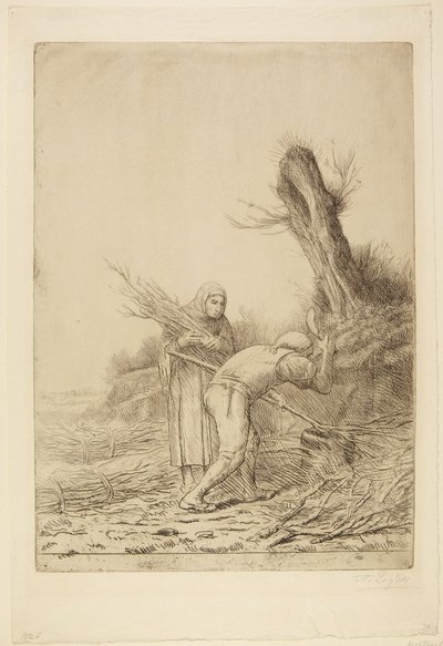 Rőzseköteg-készítők alkotó: Alphonse Legros