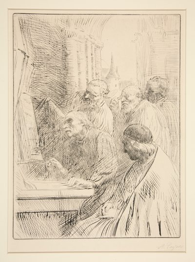 Szerzetesek a templomban alkotó: Alphonse Legros