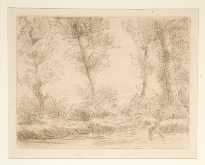 Les bords de la Liane (A Liane partja) alkotó: Alphonse Legros