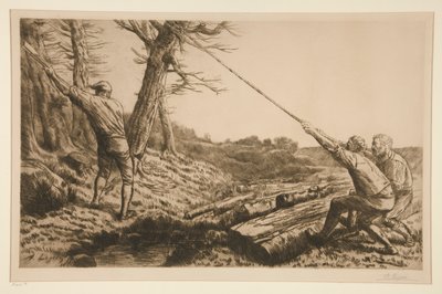 Les bucherons (favágók) alkotó: Alphonse Legros