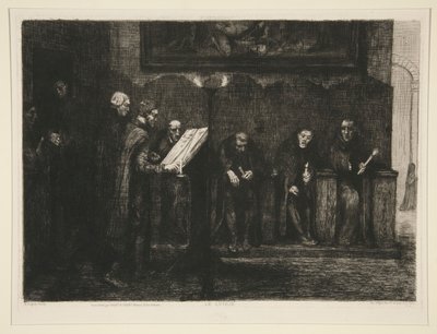 Les chantres espagnols, vagy Le lutrin (A spanyol kántorok vagy a szónoklat) alkotó: Alphonse Legros