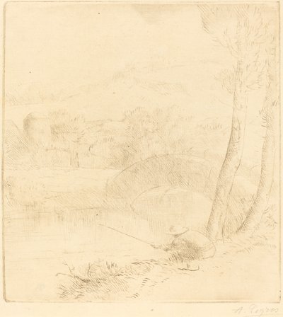 Kis angyal (A kis horgász) alkotó: Alphonse Legros