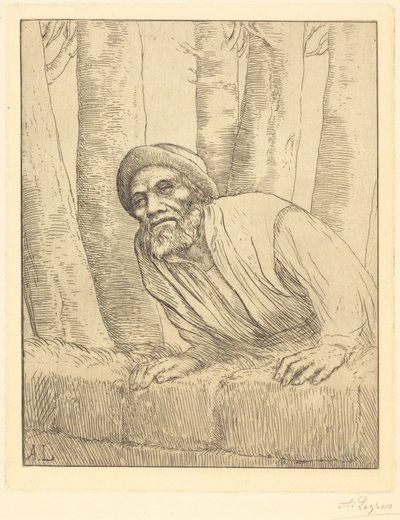 Férfi mászik a falon (Hegymászás) alkotó: Alphonse Legros