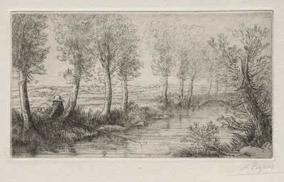 A Malom közelében. alkotó: Alphonse Legros