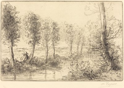 A Pres du moulin malom közelében. alkotó: Alphonse Legros