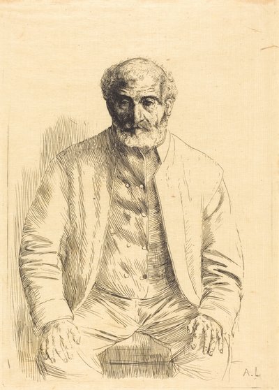 Ülő öregember alkotó: Alphonse Legros