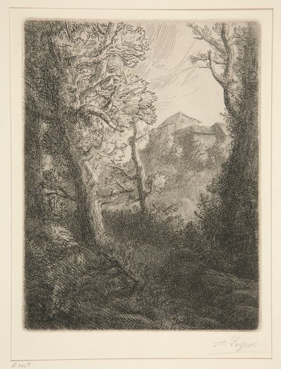 Vidéki táj alkotó: Alphonse Legros