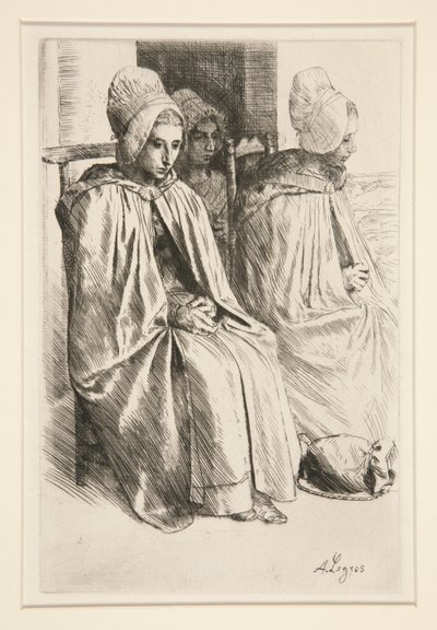 Parasztasszonyok Boulogne szomszédságában alkotó: Alphonse Legros
