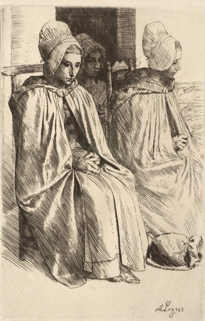 Boulogne környéki parasztasszonyok alkotó: Alphonse Legros