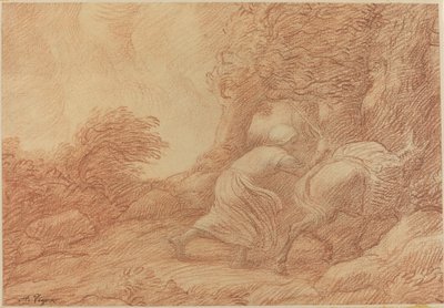 Paraszt és szamár. alkotó: Alphonse Legros