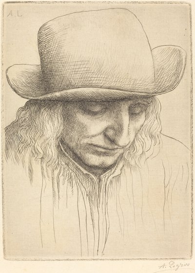 Paraszt kerek kalapban alkotó: Alphonse Legros