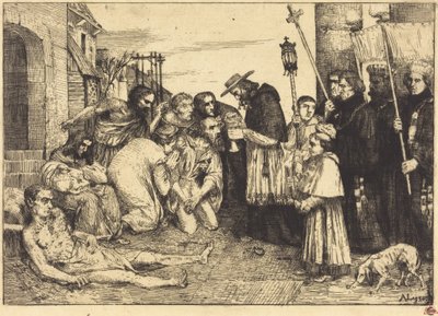 Róma pestisáldozatai (Les pestiferes de Rome) alkotó: Alphonse Legros