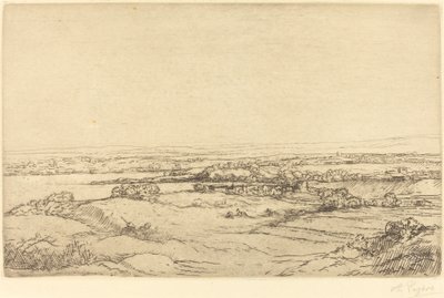 Síkság egy tó közelében alkotó: Alphonse Legros