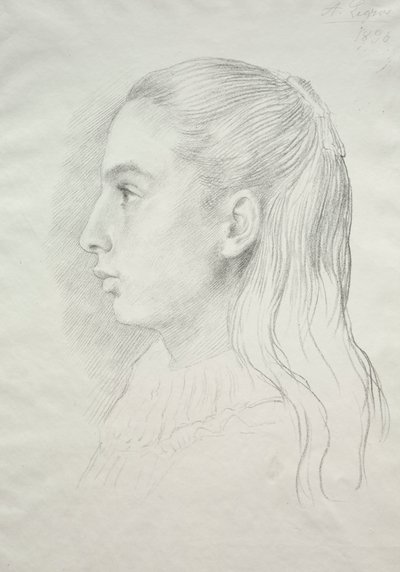 Nóra E. Legros kisasszony portréja, 1896. alkotó: Alphonse Legros