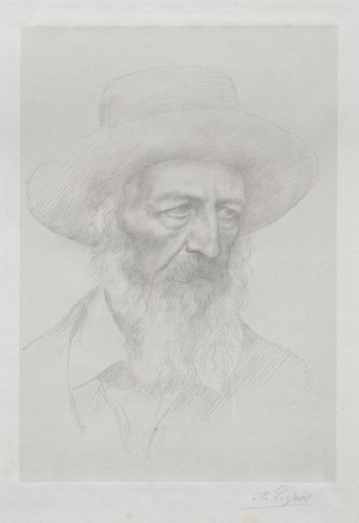 Alfred Lord Tennyson portréja. alkotó: Alphonse Legros