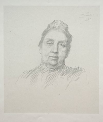 Madame Kemp portréja, elölnézet, 3. tábla. alkotó: Alphonse Legros