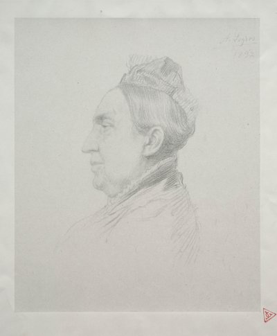 Madame Kemp portréja profilban (2. tábla) alkotó: Alphonse Legros