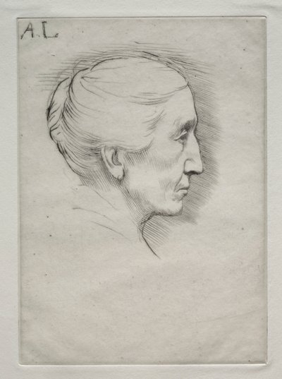 Mme portréja. Emily Hughes 1. tányér. alkotó: Alphonse Legros