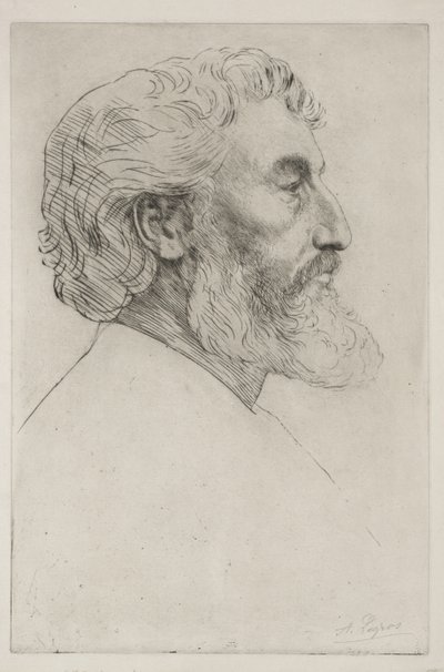 Sir Frederick Leighton portréja (első tábla) alkotó: Alphonse Legros